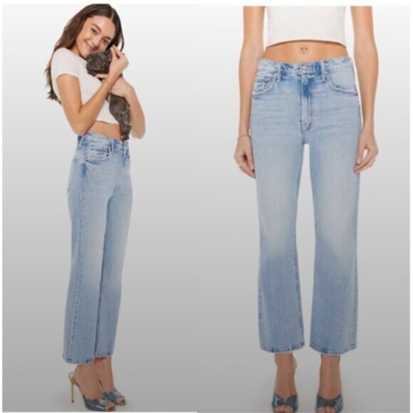 Mother Superior The Scooter Ankle Don't Be a Square Lightwash Jeans Sz 27 - Picture 1 of 8